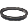 Black Enamel and Diamond Bangle