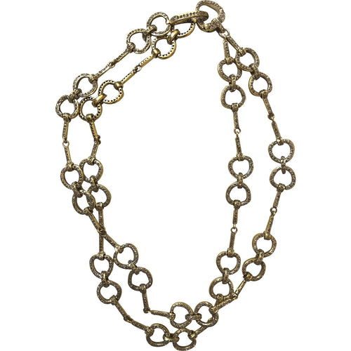 8.15 Ct Diamond and brass necklace