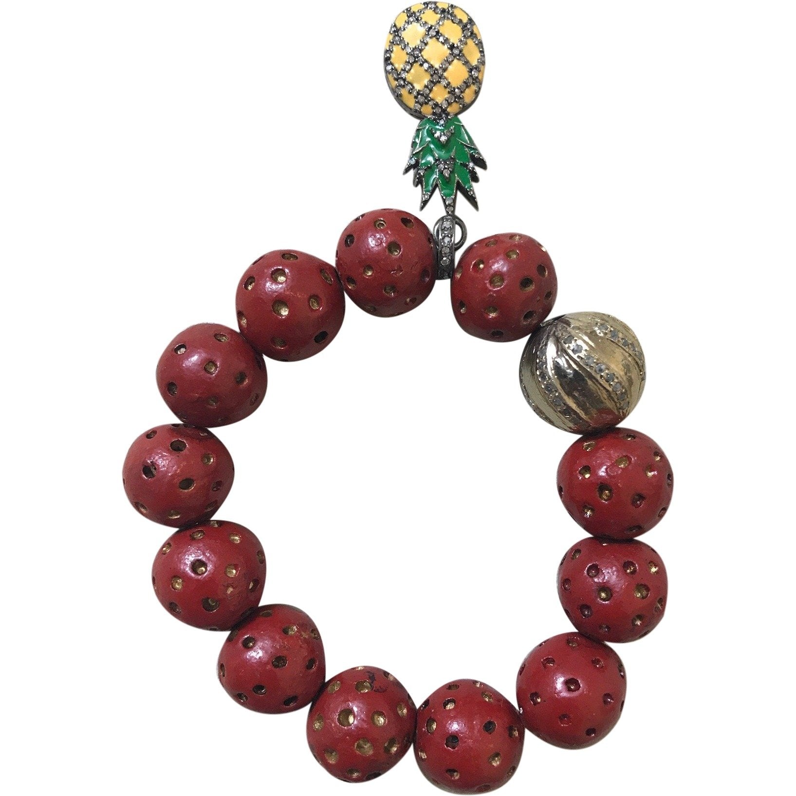 African Clay Bracelet with pineapple