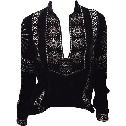 Silver tone blouse