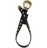 Gabrielle black leather belt with silver studs