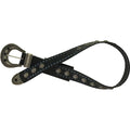 Gabrielle black leather belt with silver studs
