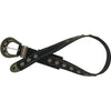 Gabrielle black leather belt with silver studs